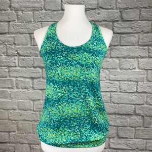 Athleta Xs and Os T-back Tank in Catalina Green